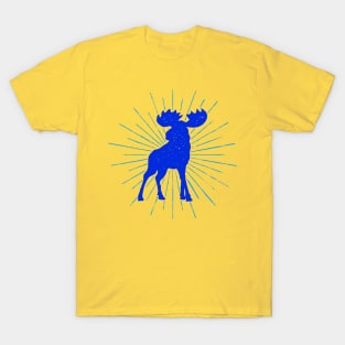 Blue Moose Animal Distressed with Burst T-Shirt